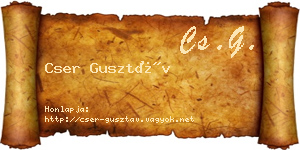 Cser Gusztáv névjegykártya