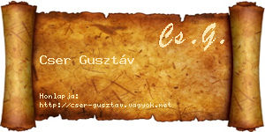 Cser Gusztáv névjegykártya