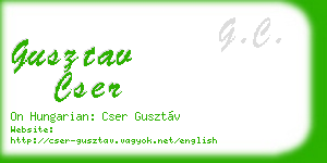 gusztav cser business card